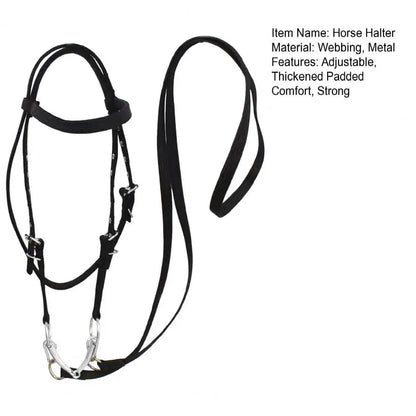 Adjustable Plush Padded Horse Halter - Training Equestrian Accessory with Buckle