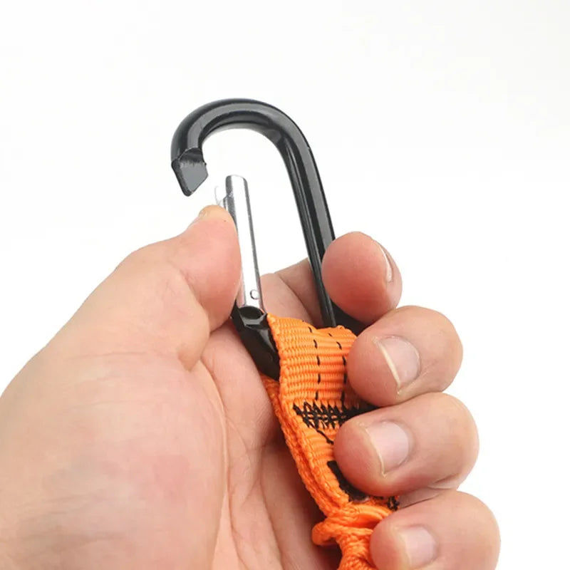 Heavy-Duty Safety Harness for Aerial Work - Elastic Buffer Sling Belt with Anti-Fall Carabiner Hook and Rope Protection System