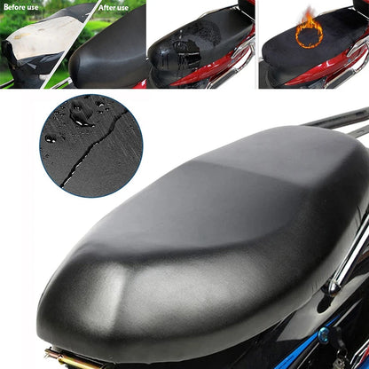 Waterproof PU Leather Motorcycle Seat Cover - Anti-Scratch Cushion Protector for Motor Scooters