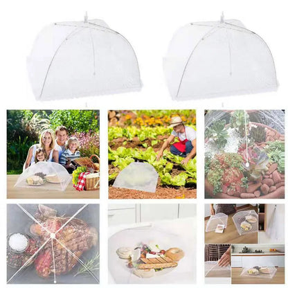 Pop-Up Mesh Food Cover - Collapsible Insect Protection Tent for Outdoor Dining