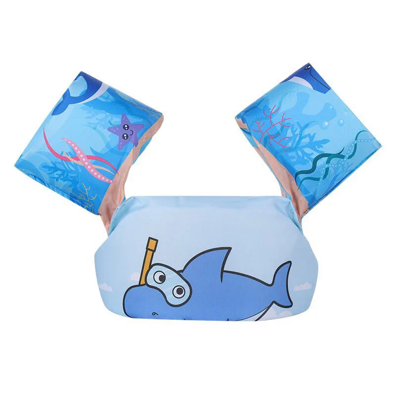 Adjustable Baby Swimming Life Jacket - Cartoon Foam Arm Sleeves with Safety Float Ring for Pool Training