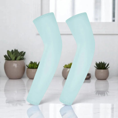 Children's Ice Silk Cooling Arm Sleeves - Quick-Dry UV Protection Cycling Arm Guards for Girls Outdoor Sports (1 Pair)