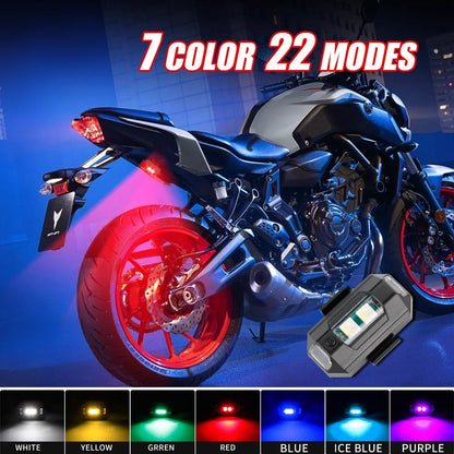 7-Color Mini USB LED Strobe Light - Anti-Collision Warning Signal for Motorcycles, Bikes, Drones & Aircraft
