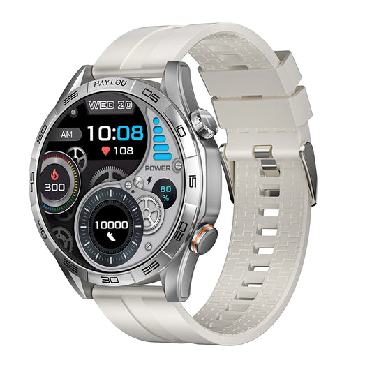 HAYLOU Solar 5 Voice Calling Smartwatch - 1.58" AMOLED Display, 60Hz Refresh Rate, 24H Health Monitoring, Sports Smartwatch for Men