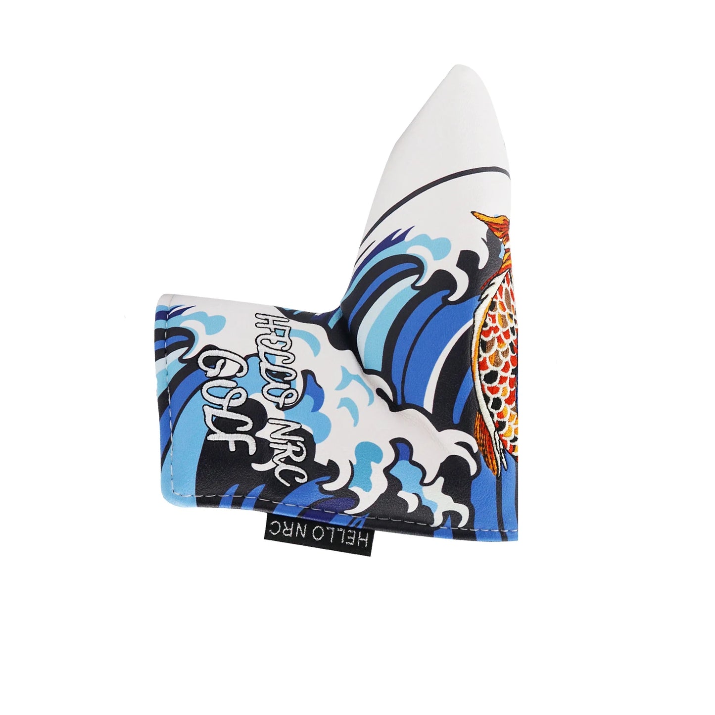 Koi Pattern Golf Club Head Covers – PU Leather, Waterproof, Driver / Fairway / Hybrid / Putter