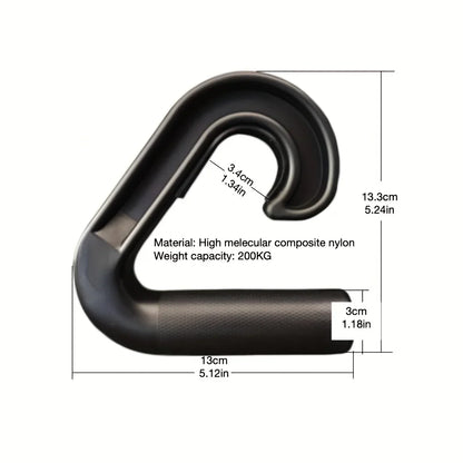 Gym Grip Bar - High Strength Nylon Double Hook