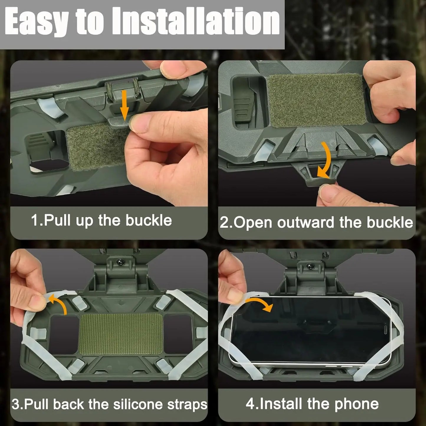 MOLLE Tactical Phone Holder - Folding Navigation Board for Airsoft & Hunting Vest Accessories