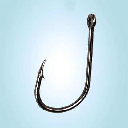 Professional Fishing Hook Set - 200 Pieces Eyed Circle Jighead Hooks, Sizes 3-12, Barbed Design for Carp Fishing and General Angling
