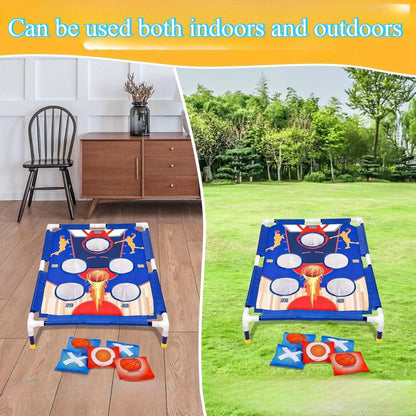 Portable Bean Bag Toss Game Set - Sandbag Throwing Game for Kids Ages 3+ and Adults