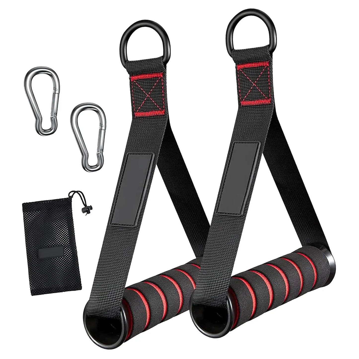 Exercise Handles for Cable Machines & Resistance Bands - 2 Pack