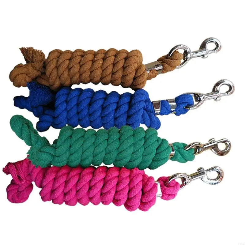 Heavy Duty Cotton Weave Equestrian Halter - 652F Leading Rope for Horses & Livestock