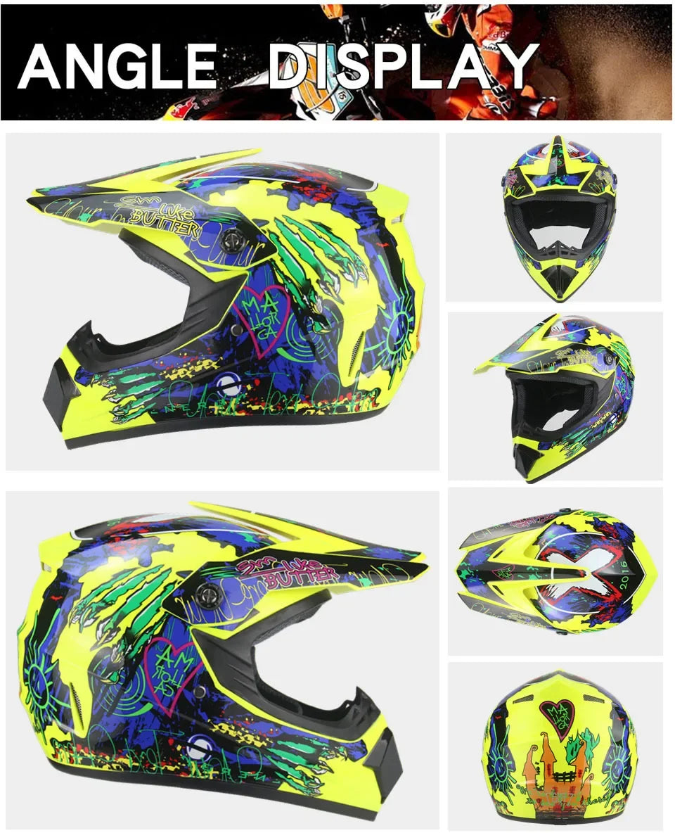 Full Face Motocross Helmet - Off-Road Downhill AM DH Cross Capacete - Free Shipping + 3 Free Gifts