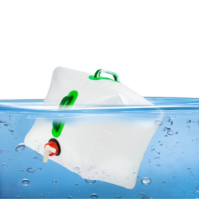 Large Capacity Portable Folding Water Container - Outdoor Camping Kettle & Plastic Bucket Equipment