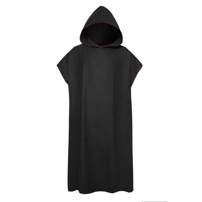 Quick Dry Microfiber Hooded Changing Robe - Beach Towel Poncho for Swimming, Travel & Sauna (Men & Women)