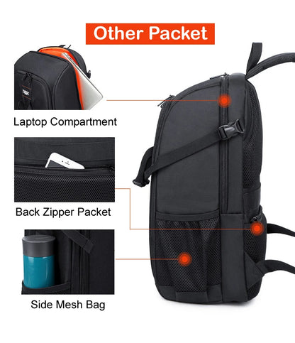 Waterproof Camera Backpack - Oxford Cloth Photography Bag for Outdoor DSLR Use