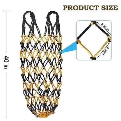 Premium Slow-Feed Horse Hay Net Bag Set (2 Pcs) – 40" Large Capacity Hanging Feeder