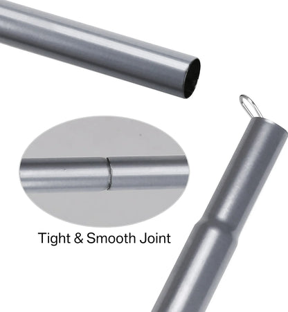Adjustable Telescopic Tent Poles - Set of 2 Universal Aluminum Camping Awning Poles for Tarp, Sun Sail & Shelter Accessories