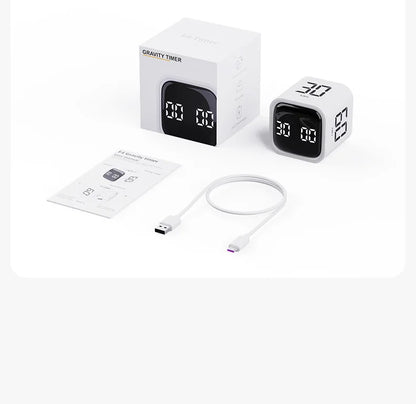 Digital Flip Timer with Vibration and Sound Alerts - 5-60 Minute Countdown