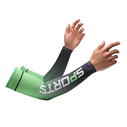 Men's UV Protection Cycling Arm Sleeves - Ice Fabric Sun Protection Compression Sleeves for Summer Sports