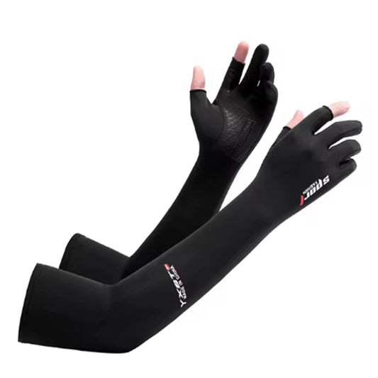 UPF 50+ Sun Protection Arm Sleeves - Cooling Ice Silk Cycling & Sports Arm Covers