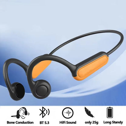 Bone Conduction Wireless Headphones - Bluetooth Sport Earphones with Mic for Running