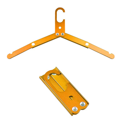 Portable Aluminum Alloy Folding Hanger - Space-Saving Coat Drying Rack for Camping and Travel