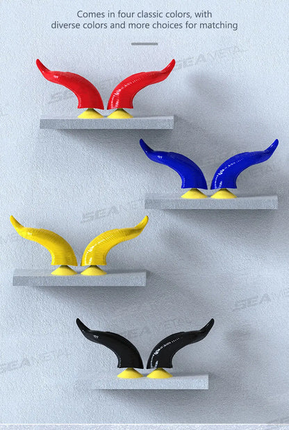 Devil Horns Motorcycle Helmet Decoration - 2-Piece Set with Suction Mount | Cosplay Styling Accessory