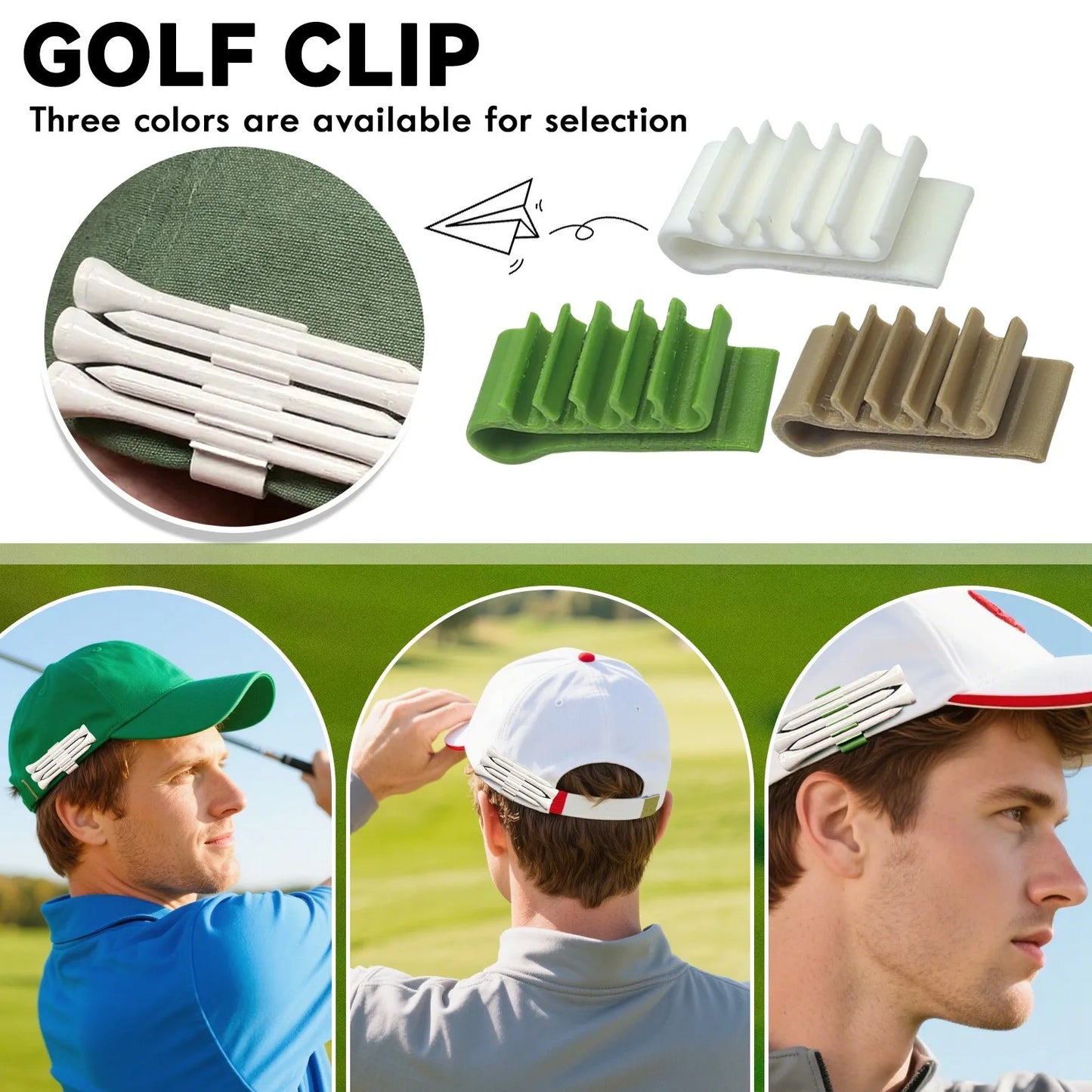 Golf Hat Clip Organizer - Convenient Brimmed Hat Holder with Quick Access Storage for Golf Cart Seats