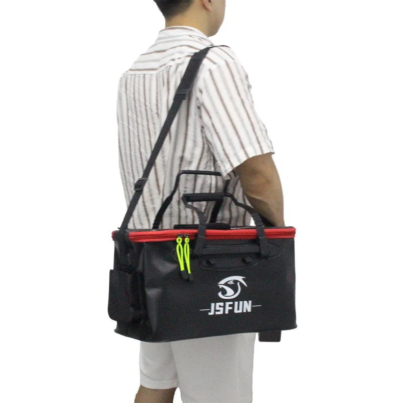 Portable EVA Folding Fish Bucket - Thickened Live Fish Tank for Outdoor Fishing (No Oxygen Pump Required)