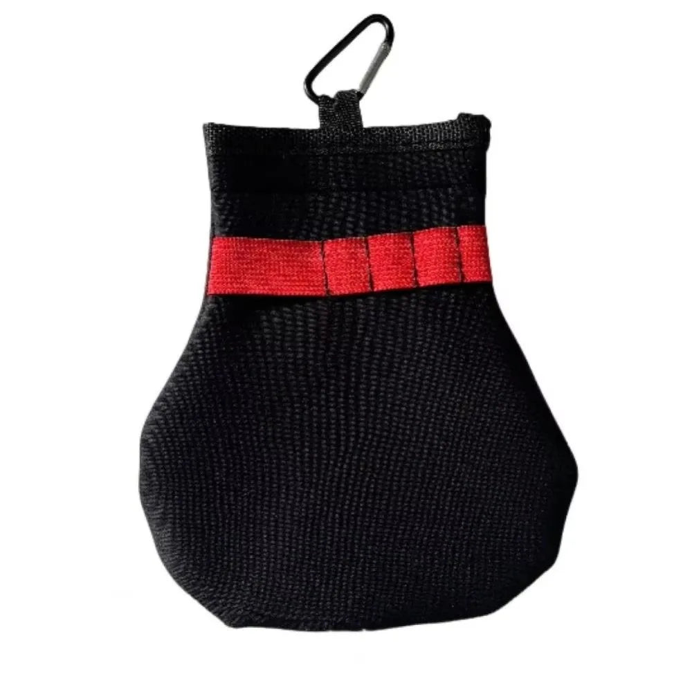 Golf Ball Pouch with Metal Clip - Spacious Terylene Carry Bag for Balls and Tees