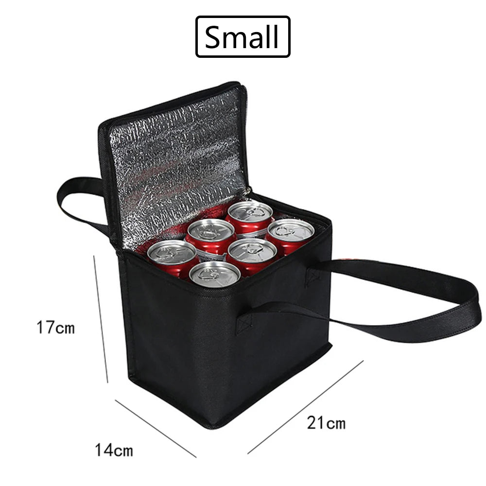 Insulated Cooler Bag - Portable Thermal Food & Drink Carrier for Picnics, Lunch & Beer Delivery