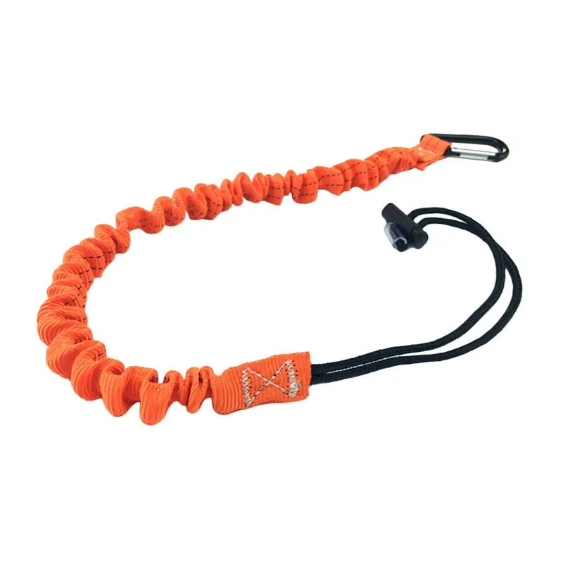 Heavy-Duty Safety Harness for Aerial Work - Elastic Buffer Sling Belt with Anti-Fall Carabiner Hook and Rope Protection System