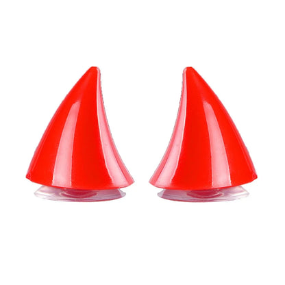 Motorcycle Helmet Horn Decoration - 2 Pack Rubber Corner Horns for Full Face Motocross & Off-Road Helmets