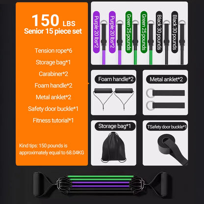 Premium Resistance Bands Set for Bodybuilding and Muscle Training