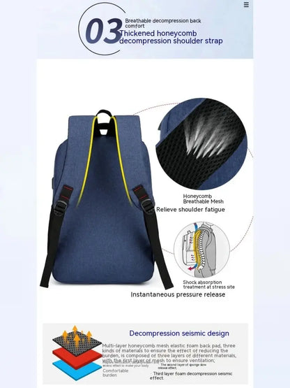 Large Capacity Backpack - Simple Fashion Travel Computer Bag for Men Women Students