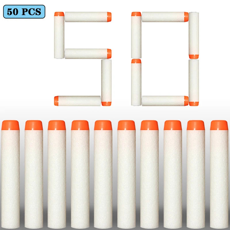 Soft EVA Foam Darts 7.2cm - 100 Pack Refill Bullets for Toy Blasters
