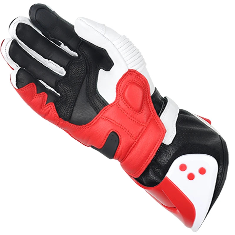 Two-X GP Pro Men's Motorcycle Racing Gloves - Long Leather Sports Protection with Touch Screen