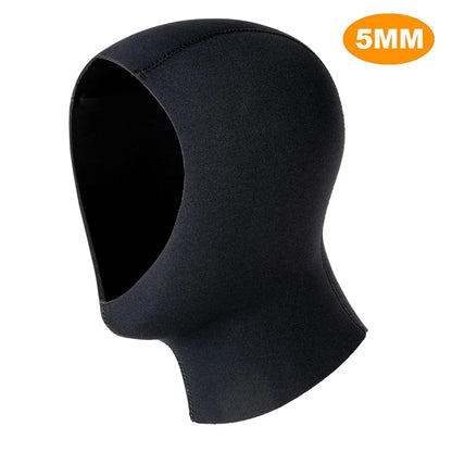 3mm/5mm Thermal Neoprene Diving Hood - Stretchy Wetsuit Cap for Men & Women Cold Water Scuba, Snorkeling & Surfing