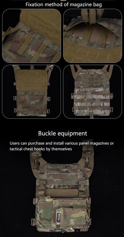 Tactical Sport Vest 2.0 - Breathable Adjustable Quick Release Nylon Carrier for Airsoft, Paintball & Outdoor Training
