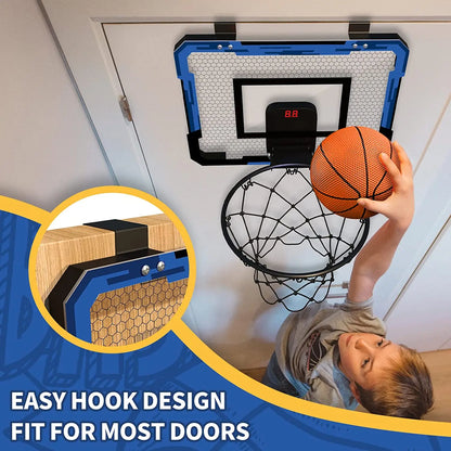 Wall-Mounted Ring Basketball Hoop – Indoor Training Mini Basketball Toy Set for Kids, Ideal for Home and Outdoor Play
