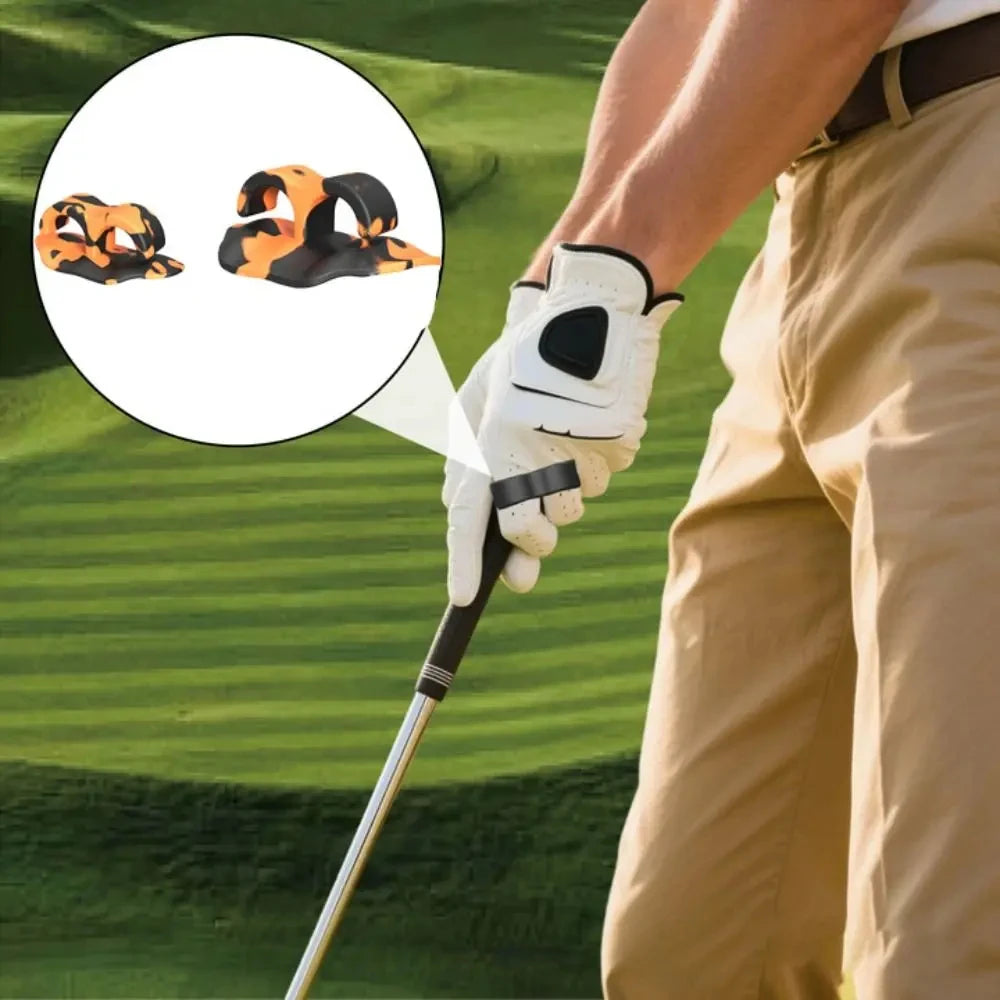 Golf Grip Trainer - 2 Pack T-Shape Non-Slip Swing Pad for Ball Control & Posture Correction