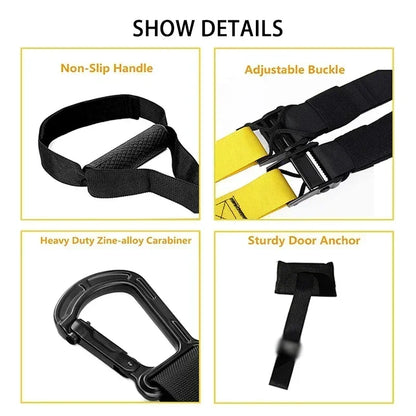 Suspension Training Strap System – Adjustable Full Body Resistance Bands for Strength and Fitness