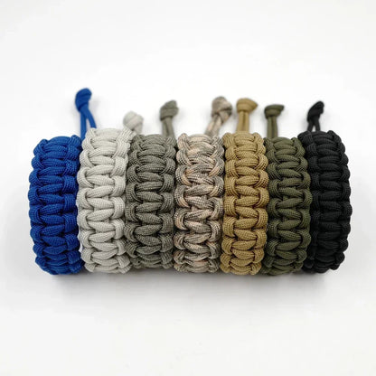 Adjustable 550 Paracord Survival Bracelet - Emergency Parachute Cord for Outdoor Camping & Hiking