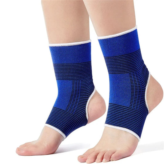 Elastic Ankle Brace Support - Super Soft Protection Guard for Gym Running Sports Fitness (1 Pair)