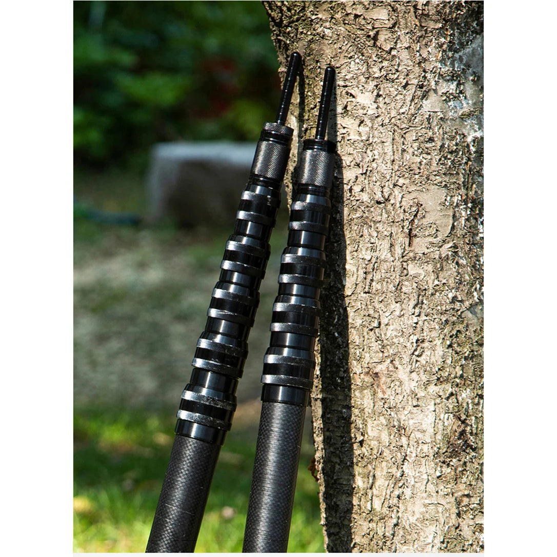 Ultralight Carbon Fiber Telescopic Tarp Pole - Adjustable Camping Tent Pole (2.4m-3m Lightweight)