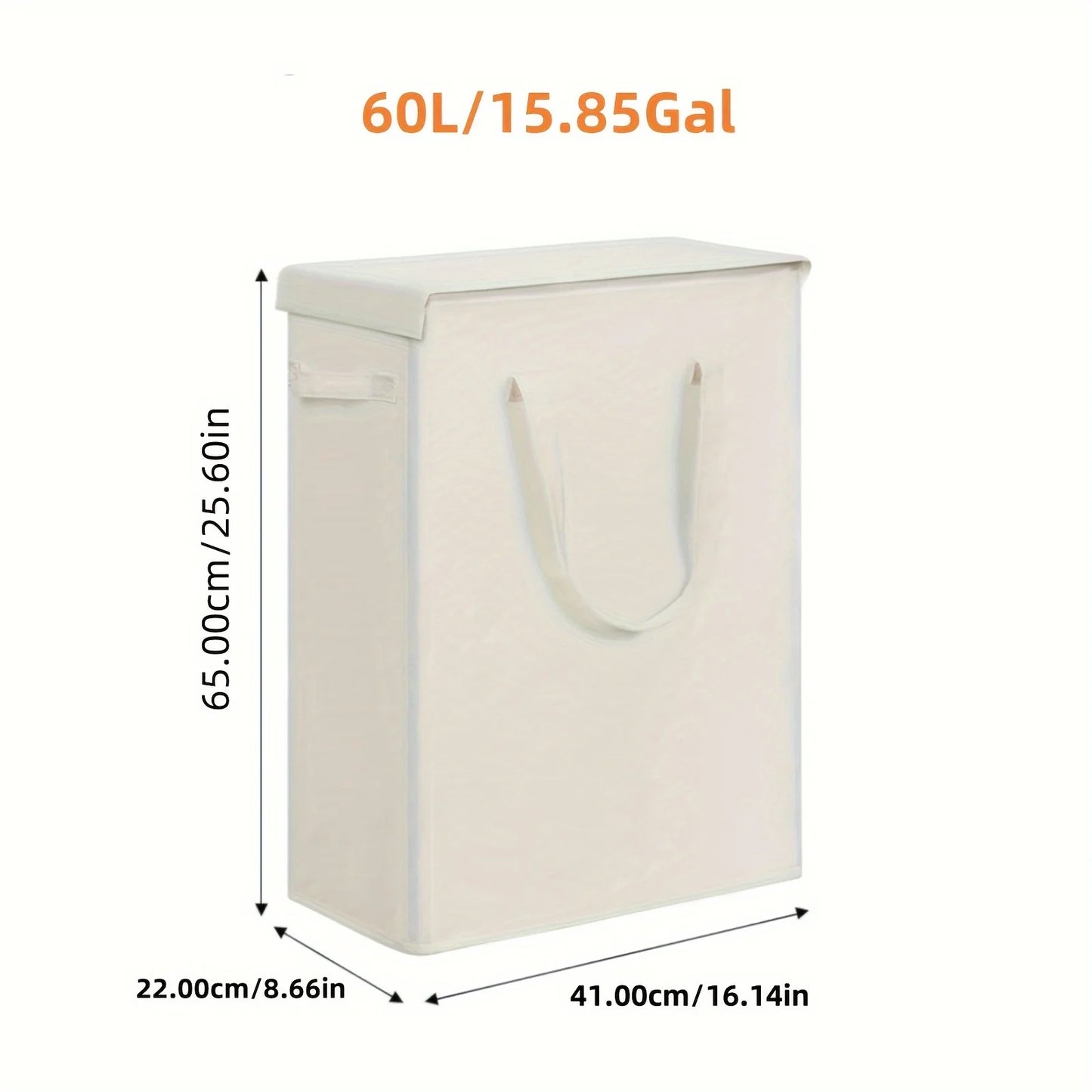 Wheeled Laundry Hamper with Lid - Closed Storage Basket for Bedroom, Bathroom & Laundry Room