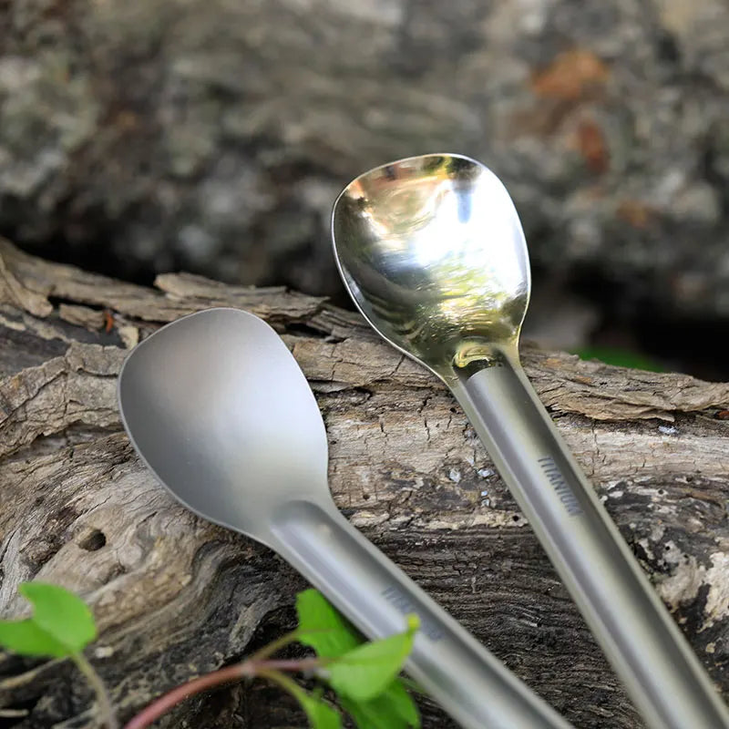 Ultralight Titanium Long Handle Spork - Portable Outdoor Camping Cutlery & Tableware by Tiartisan