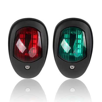 LED Navigation Light 10-30V Waterproof Side Marker - Red/Green Starboard Port Indicator for Marine Boat Yacht Truck Trailer