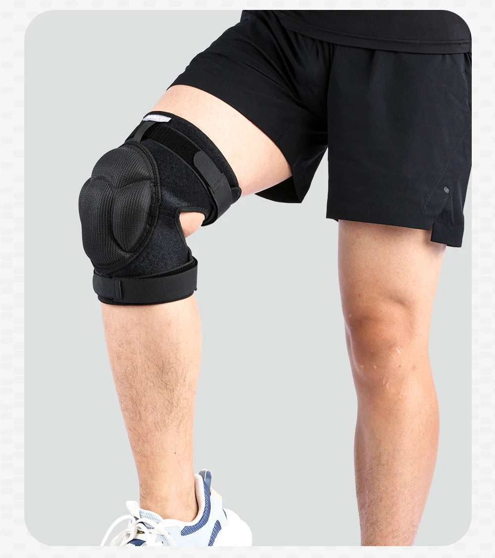 Thickened Anti-Collision Knee Pads - Elastic Pressure Strap Knee Brace for Volleyball, Extreme Sports & Protection