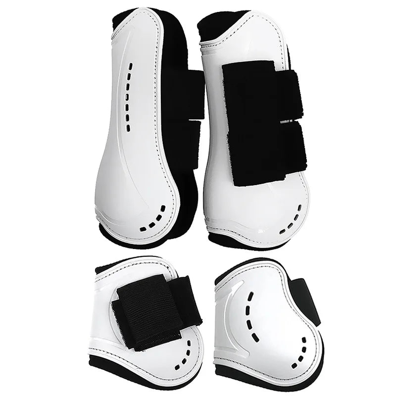 Adjustable Horse Leg Splint Boots - PU Neoprene Protective Support for Training, Racing, Riding & Jumping